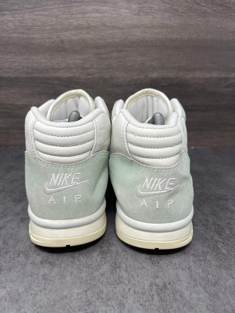 Nike Air Trainer 1 Enamel Green Size 8.5 Mens Sail Suede Retro DX4462-300